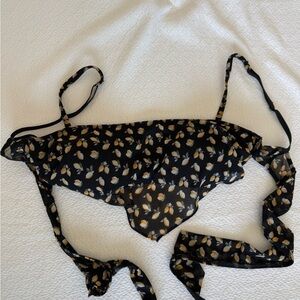 Hollister Lemon Crop Bra Top Size Small